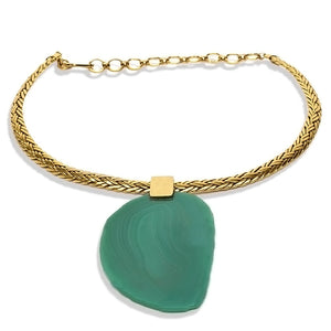 Candy Agate 18k Gold-Plated Bracelet |Lake Stone Agate, 18k Gold-Plated Necklace | Yakubu Design | Image 8