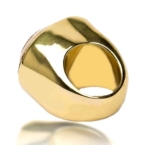 Fossil Shell Brass  Ring | Under the Sea | Yakubu Design 3