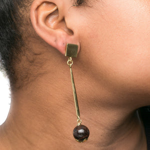 Tiger’s Eye Brass  Earing  | Desire | Yakubu Design | 1