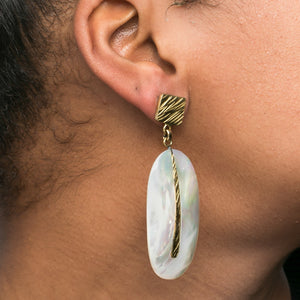 Shell Brass Earing | Victory | Yakubu Design 1