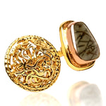Ears Cry Agate 18k Gold-Plated Earrings | Agate Love Agate, 18k Gold |Set Yakubu Design Image 7