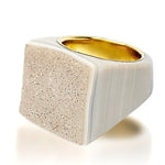 Druzy Brass Ring Iceberg Yakubu Design 4