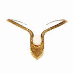 White Howlite 18k Gold-Plated Brass Bracelet | Moon Stone 18k Gold-Plated Necklace | Moon stone Gold-Plated Silver Ring | Yakubu Design | Image 9