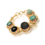 Candy Agate 18k Gold-Plated Bracelet |Lake Stone Agate, 18k Gold-Plated Necklace | Yakubu Design | Image 6