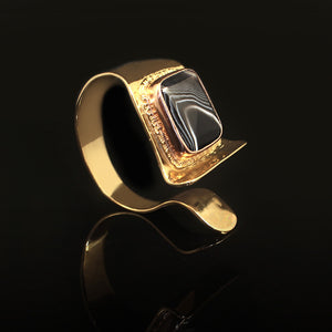 Agate, 18k Gold-Plated Bracelet  | The Buckle | Yakubu Design | 2