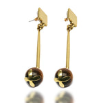 Tiger’s Eye Brass  Earing  | Desire | Yakubu Design | 2