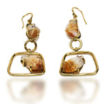 Crystal Calsite Brass Earing | Calsite Cage | YAkubu Design 2