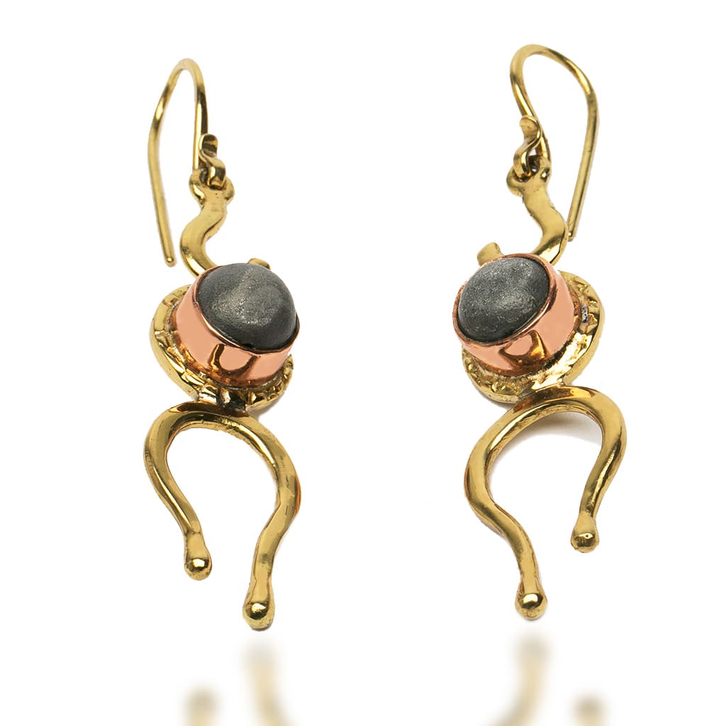 Pearl Brass Copper Earing | Lucky Pearl | Yakubu Designs 2