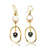 Pearl Brass Earing | Pearl Orbit | Yakubu Design 2