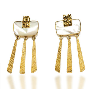 Shell Brass Earing | Luxe | Yakubu Design 2