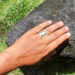  Green quartz  Silver Ring  | Snake Eyes | Yakubu Design | 3