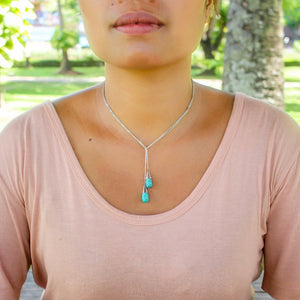 Turquoise Silver Necklace | Turquoise Tears | Yakubu Design | 2