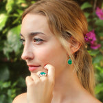 "Celadon Set" Silver Chalcedony Earing | Silver Chalcedony Ring | Yakubu Design | Image 1