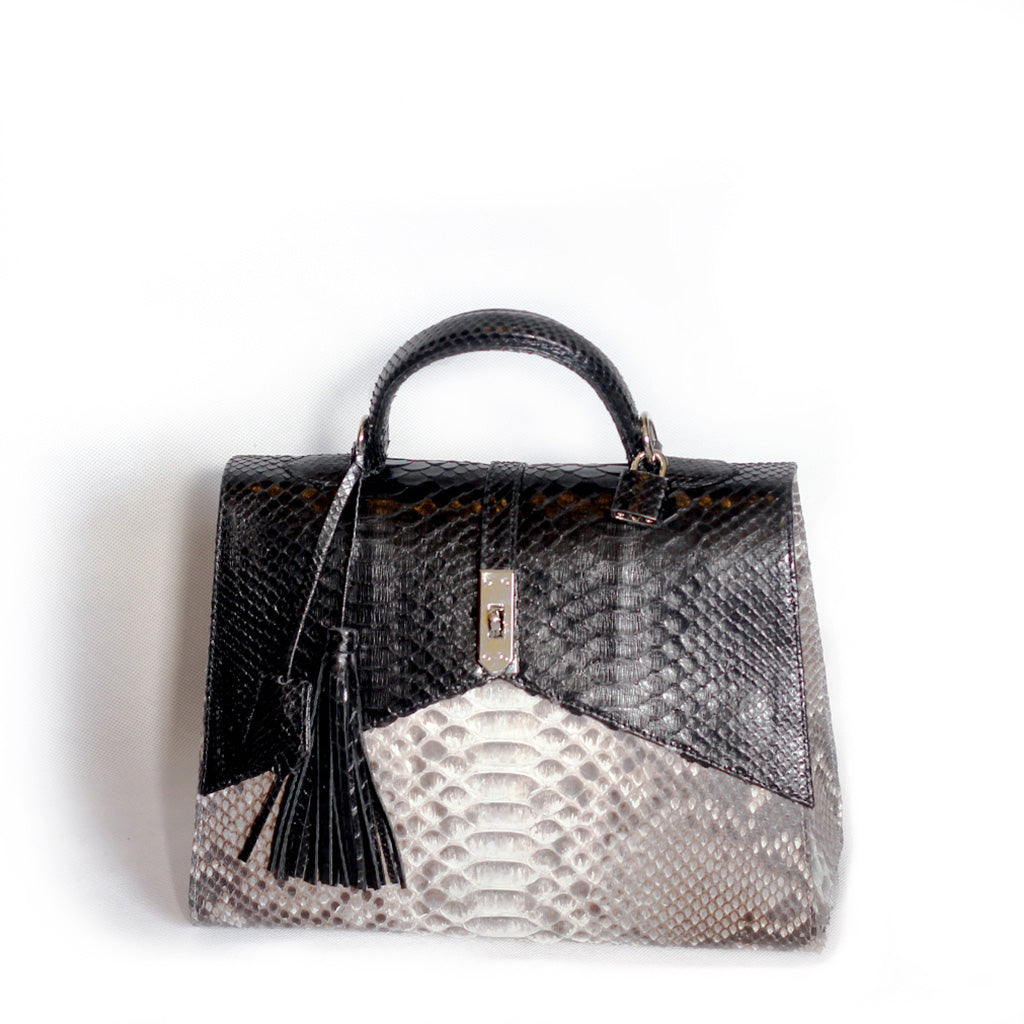 ∆ genuine leather snakeskin print wallet from... - Depop