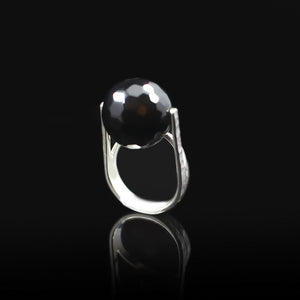 Floating Onyx Ring | Onyx Silver Ring | Yakubu Design | Image 3