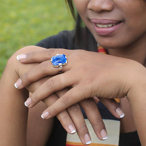 Ocean Blue | Paua Silver 925 Ring | Yakubu Design | Image 1