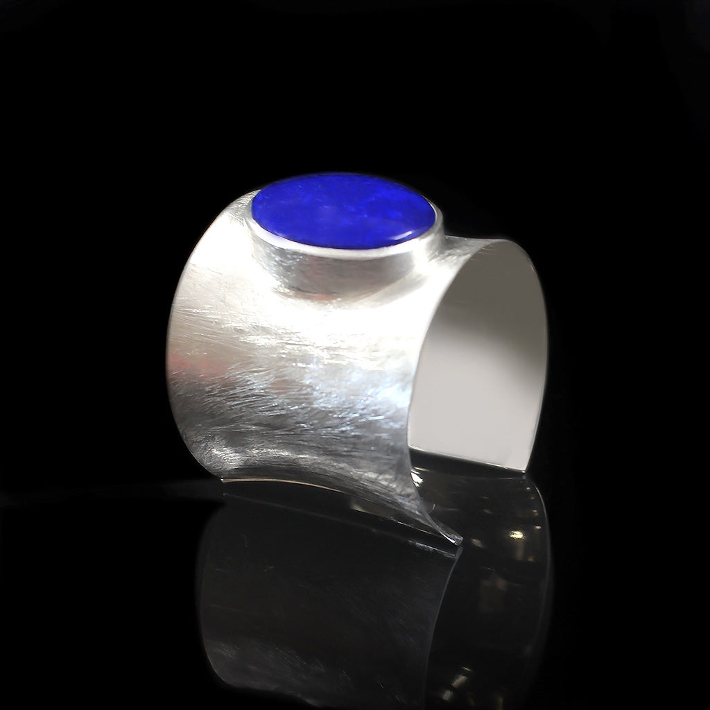 Lapis Lazuli Bracelet |Silver Iolite Necklace Silver| Lapis Lazuli Silver Ring| Set|Image 5
