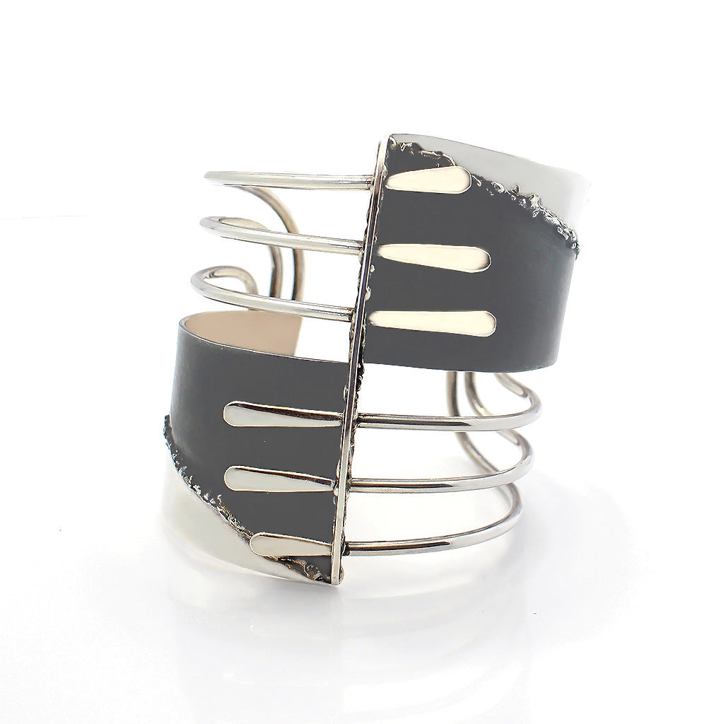 Trifecta Bracelet, Soothe Ring | Hematite Stone Ring Silver | SIlver Bracelet | Yakubu Design | Image 6