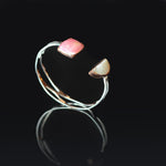 Pearly Pink | Opal Druzzy Stone Rose Gold-Plated Bracelet | Pink Opal Stone Rose Gold-Plated Ring | Yakubu Design | Image 3