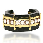 Pearl, Wood, Brass cooper Bracelet  | Pearl Cage | Yakubu Design | 1