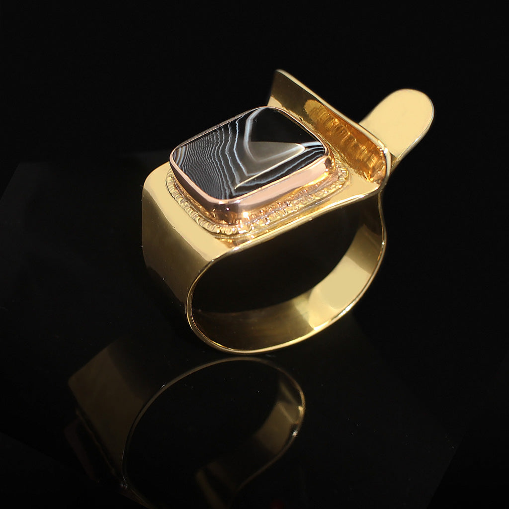 Agate, 18k Gold-Plated Bracelet  | The Buckle | Yakubu Design | 1