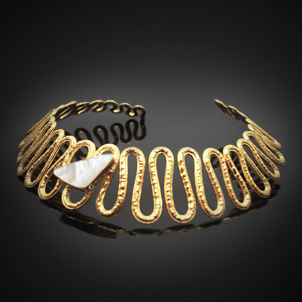 Serpent Set 18k gold plating Choker Shell |18k gold plating Bracelet Shell |18k gold plating Ring Shell| Image 3