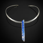 Lapis| Lapis lazuli Silver Bracelet | Lapis Lazuli Choker Necklace | Keynite Set Earing | Yakubu Design 2