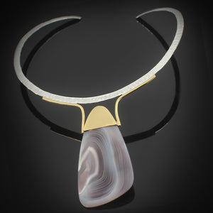 Agate Stone Necklace Silver | Jasper Stone Bracelet Silver | Yakubu Design | Image 3