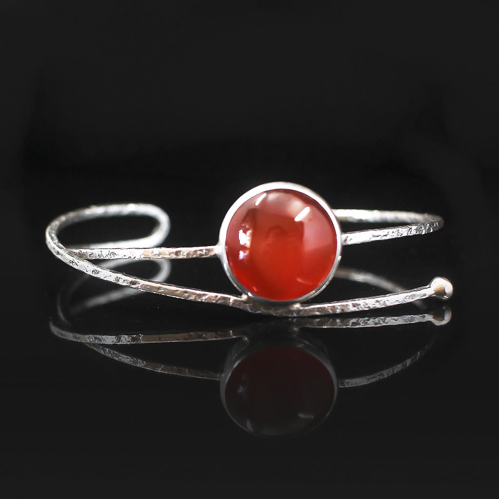 Silver Sphere Purer | Carnelian Silver Bracelet | Carnelian Silver Ring | Yakubu Design Image 3