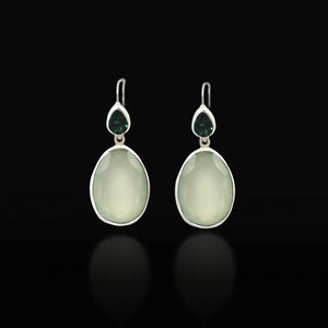 Aquarian Chalcedony Set | Chalcedony SIlver Earing | Chalcedony SIlver | Yakubu Design | Image 3