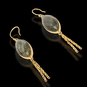 Ears Cry Agate 18k Gold-Plated Earrings | Agate Love Agate, 18k Gold |Set Yakubu Design Image 5