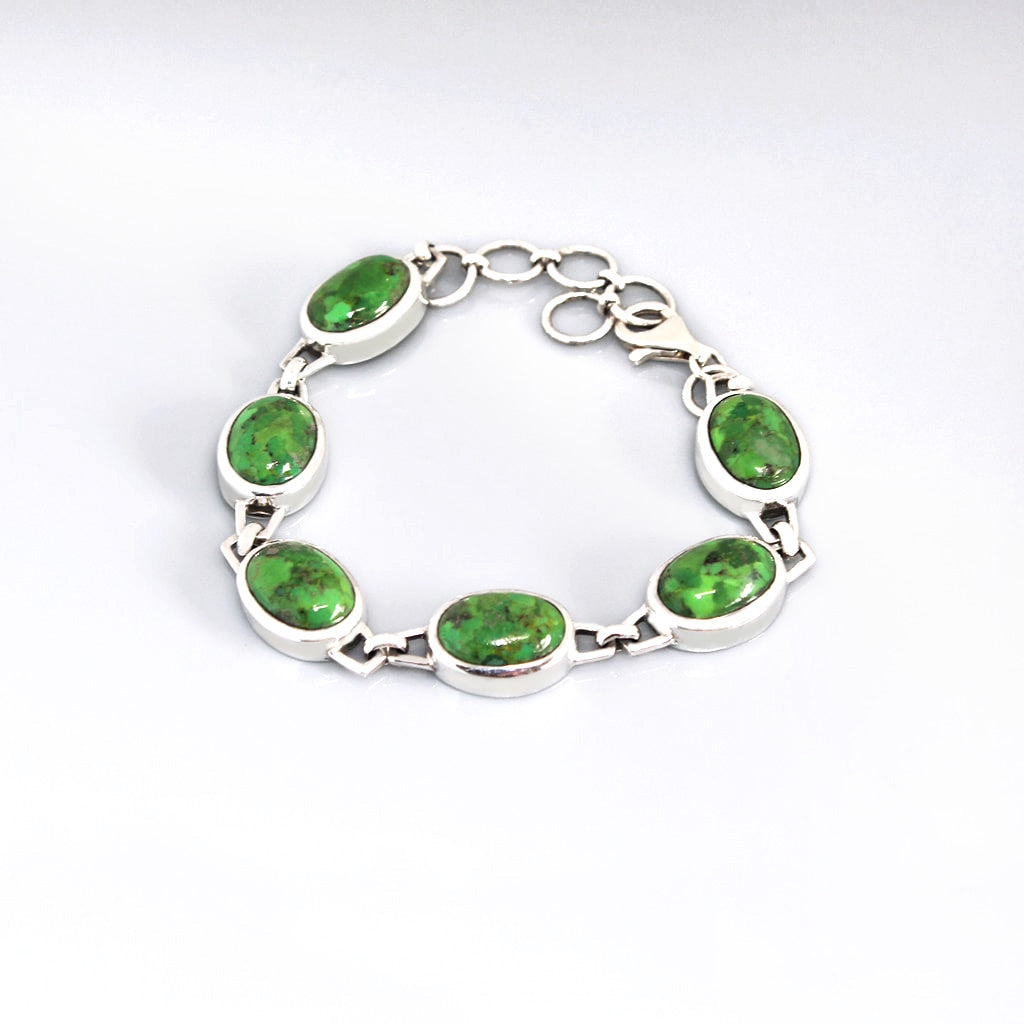  Gaspeite Stone Silver Bracelet | Turquoise Stone Silver Ring | Yakubu Design | Image 2