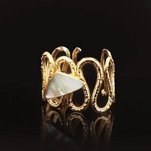 Serpent Set 18k gold plating Choker Shell |18k gold plating Bracelet Shell |18k gold plating Ring Shell| Image 4
