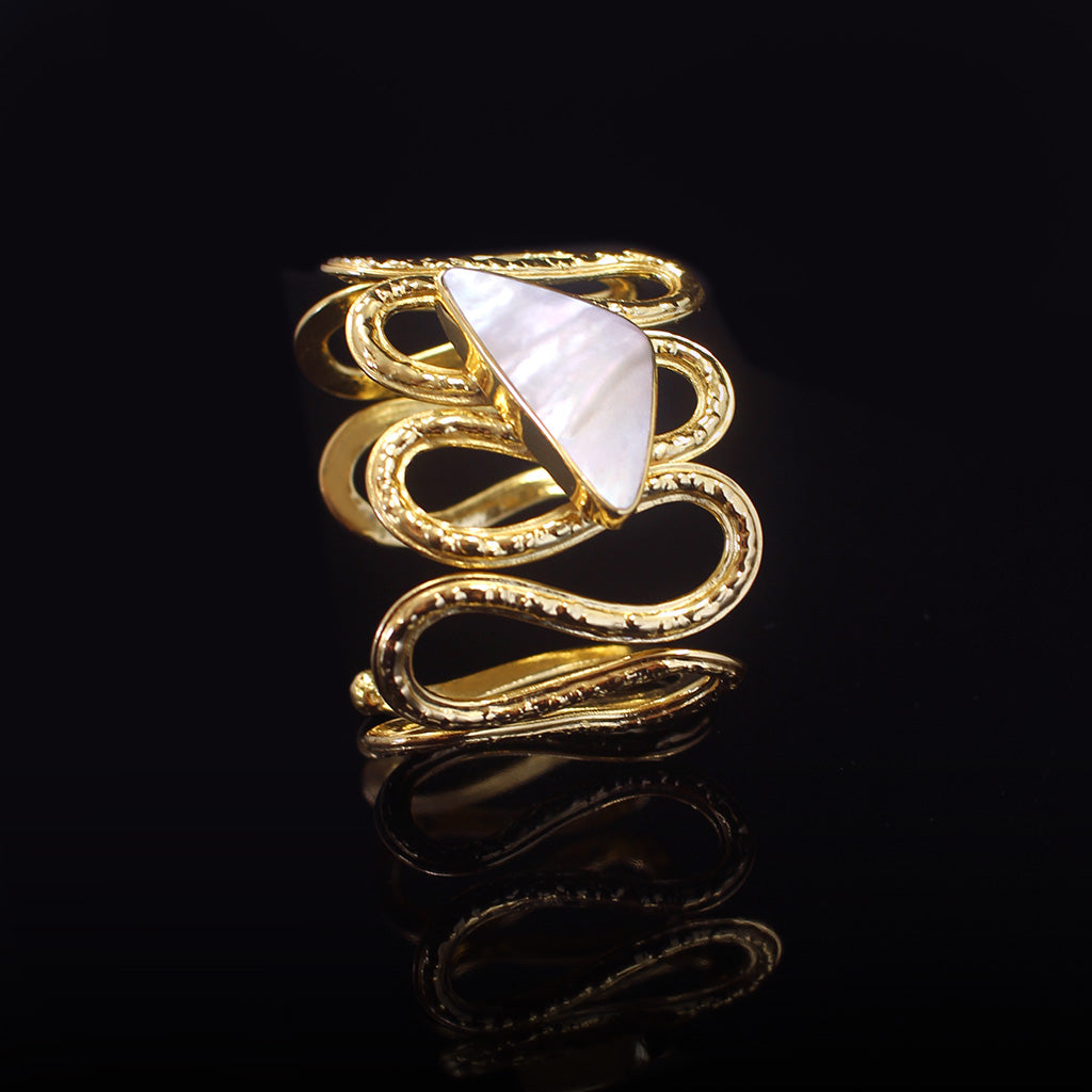 Serpent Set 18k gold plating Choker Shell |18k gold plating Bracelet Shell |18k gold plating Ring Shell| Image 6