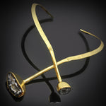 Lava Luxe Set | Agate Druzy Stone Brass Necklace | Sodalite Stone Ring Brass | Yakubu Design | Image 4