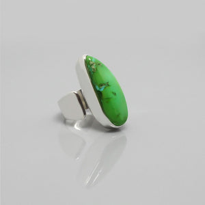  Gaspeite Stone Silver Bracelet | Turquoise Stone Silver Ring | Yakubu Design | Image 4