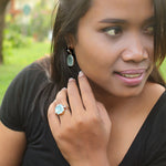 Aquarian Chalcedony Set | Chalcedony SIlver Earing | Chalcedony SIlver | Yakubu Design | Image 2