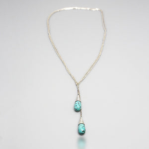 Turquoise Silver Necklace | Turquoise Tears | Yakubu Design | 1