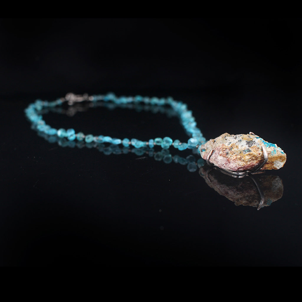 Seaside Set | Apatite Stone Necklace Silver | Turquoise Stone Bracelet Silver | Turquoise Stone Ring Silver | Yakubu Design | Image 3