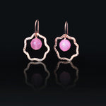 Pink Sunshine | Rose quartz, Rose Gold-Plated silver Earing | Yakubu Design | Image 2