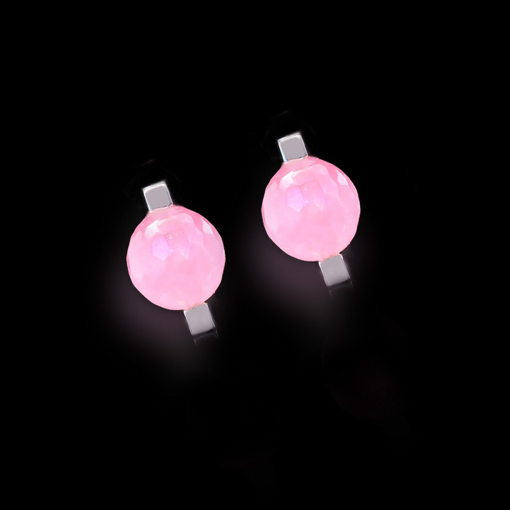 Pink Cherries | Rose Quartz, Silver 925 Earing | Yakubu Design | Image 2