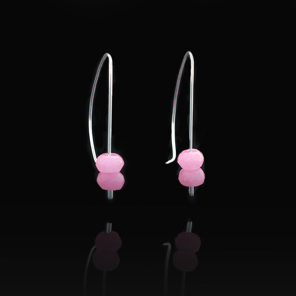 The Art of Pink | Rose Quartz, Silver 925 Earing | Yakubu Design | Image 2