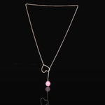 Pink Susan | RoseQuartz, Rose Gold-Plated Silver Necklace | RoseQuartz, Rose Gold-Plated Silver Earing | Yakubu Design | Yakubu Design Image 2