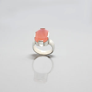 Rose Quartz Silver  Ring | Concrete Rose | Yakubu Designs | 1