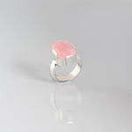 Rose Quartz Silver  Ring | Concrete Rose | Yakubu Designs | 4