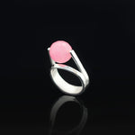 Pink Serenity Set | Rose Quartz, Silver Ring | Rose Quartz, Silver Ring Earing | Yakubu Design | Image 4