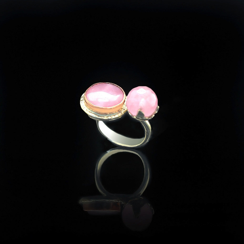 Pink Sterling | Pink Jade, Rose Quartz, Brass, Copper | Yakubu Design | Image 1