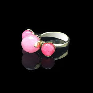 Pink Resonance | Rose quartz, Brass, Copper Ring | Yakubu Design | Image 2