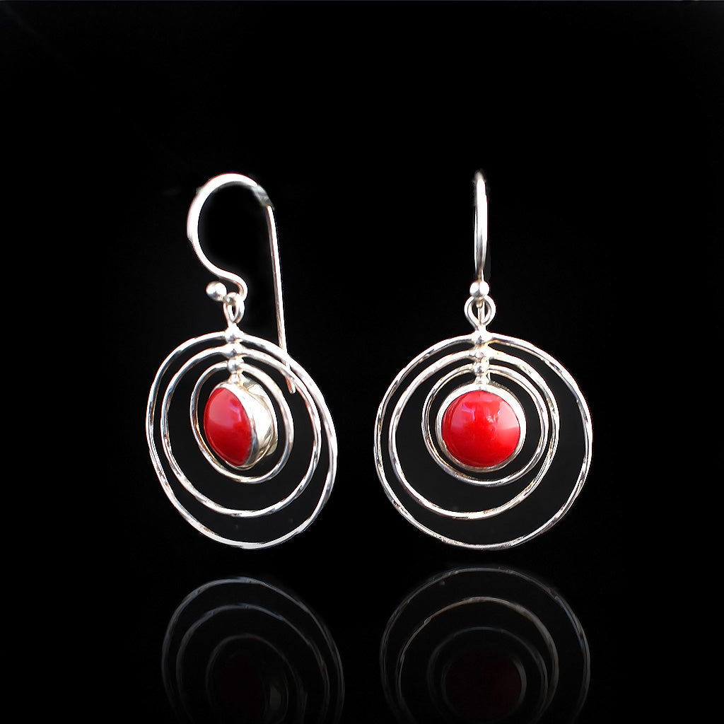 Cyclops Coral Set | Coral Silver Ring | Coral Silver Earing | Yakubu Design | Image 4