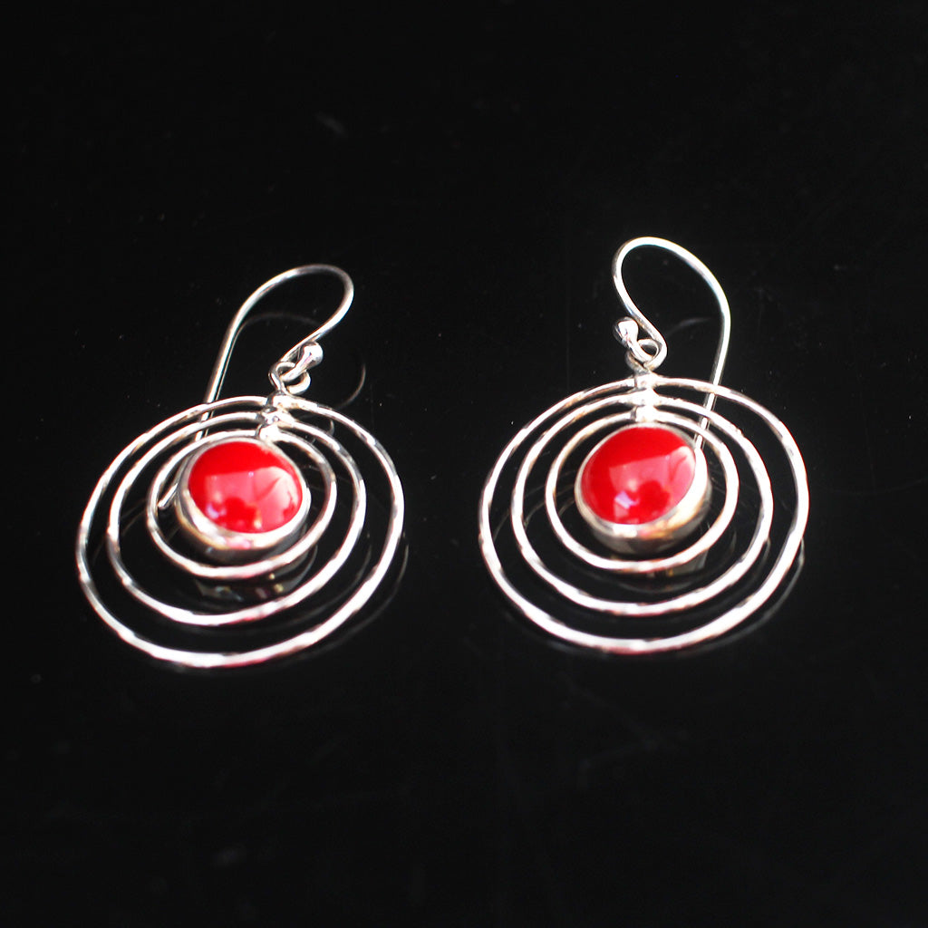 Cyclops Coral Set | Coral Silver Ring | Coral Silver Earing | Yakubu Design | Image 5